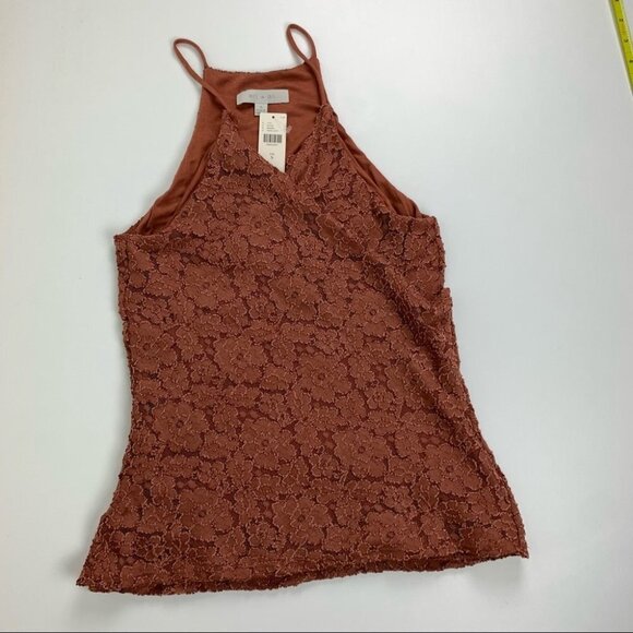 ANTHROPOLOGIE eri & ali Terracotta Crossover Tank Top size small - Picture 2 of 8